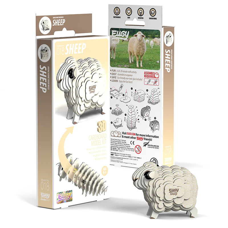 Eugy Cardboard Model Kit Sheep