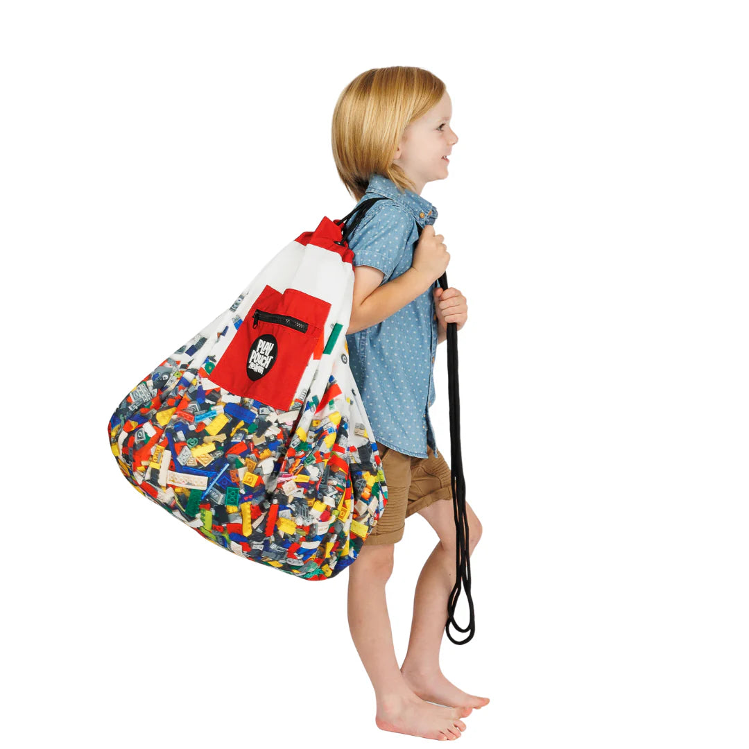 Brick Bag Play Pouch Toy Storage Bag and Mat