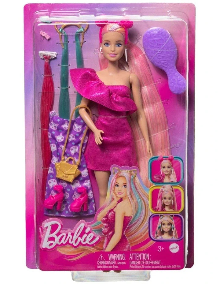 Barbie Fun Fancy Doll with Rainbow Hair Accessories