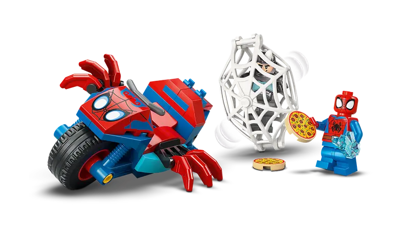 Lego 11206 Super Heroes Spidey on His Motorcycle vs Rhino