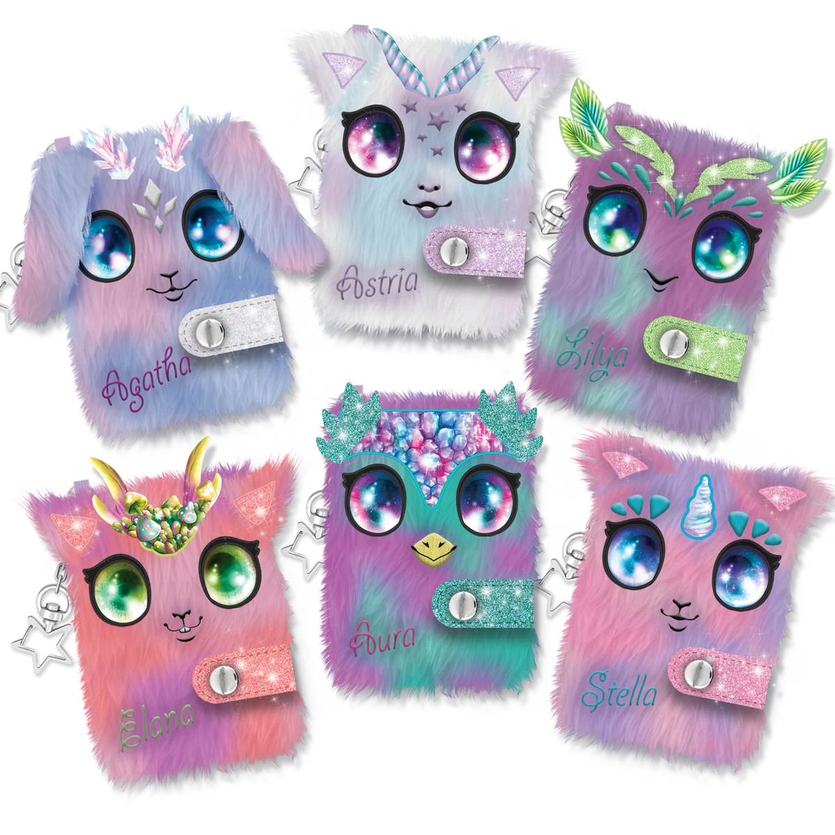 Nebulous Stars Fuzzy Mini Notebook Assorted