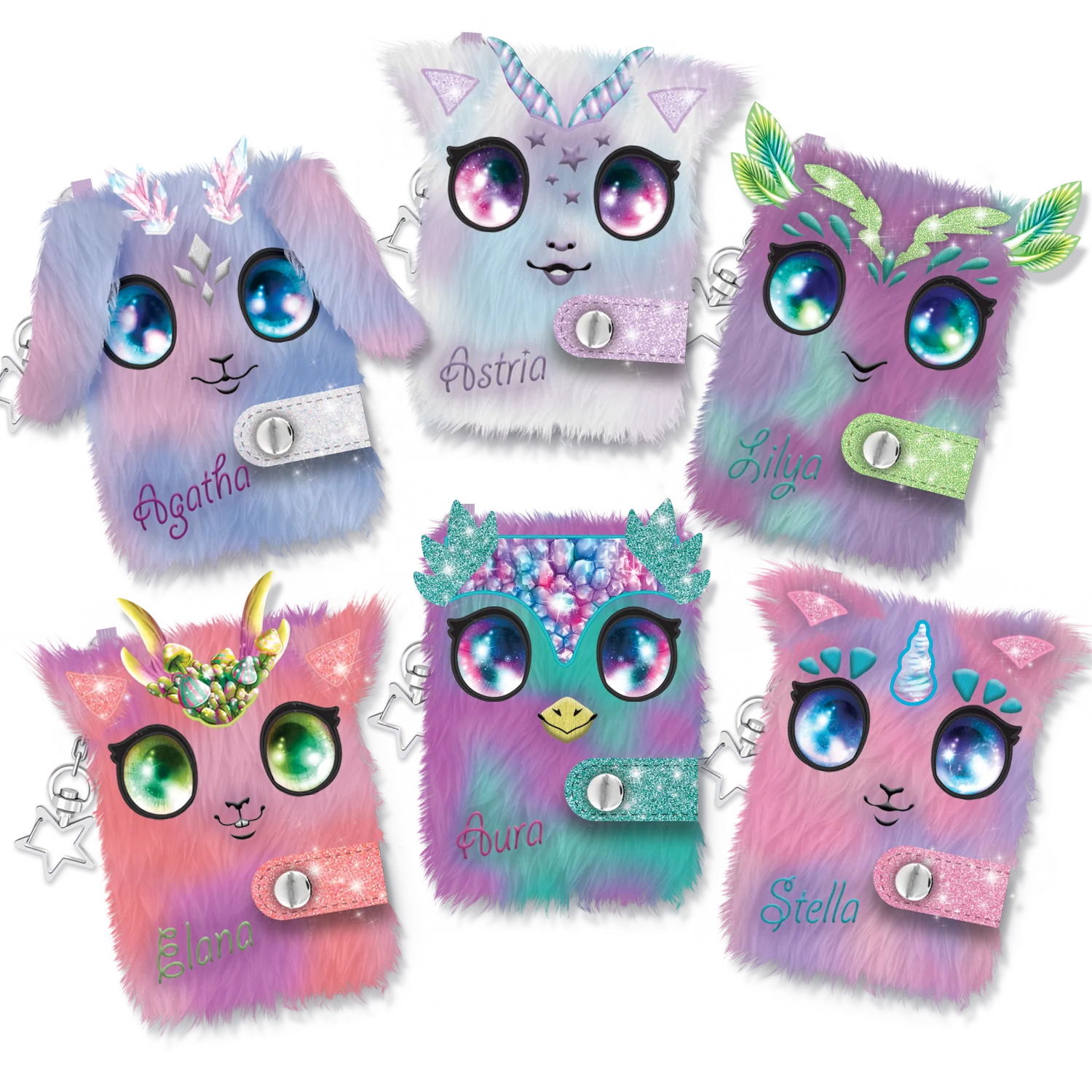 Nebulous Stars Fuzzy Mini Notebook Assorted