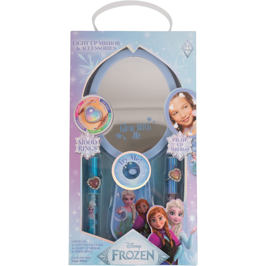 Frozen Light Up Mirror with Mood Rings and Lip Gloss
