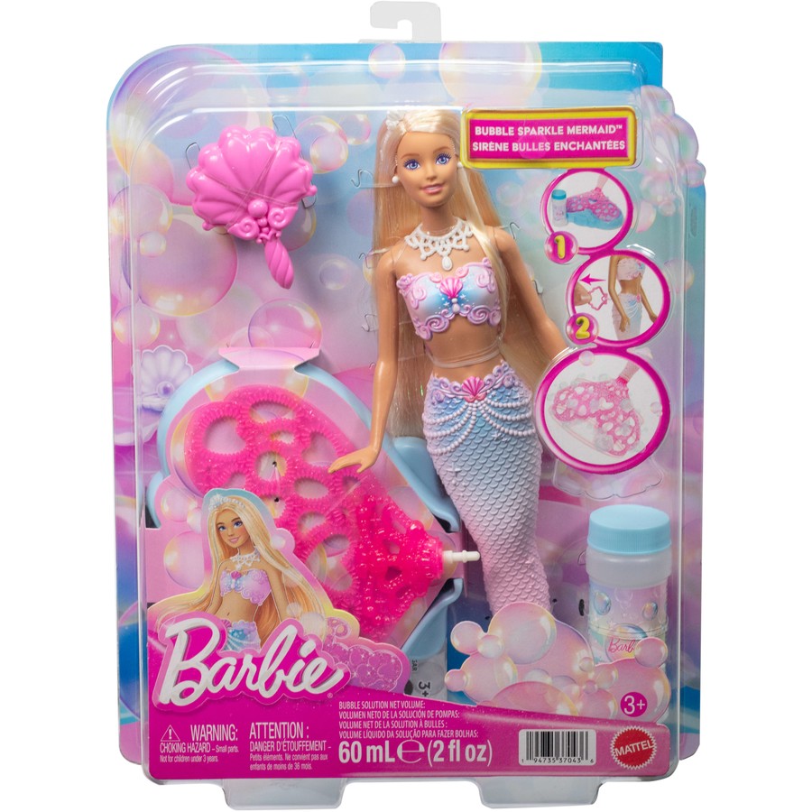 Barbie Bubble Sparkle Mermaid Doll