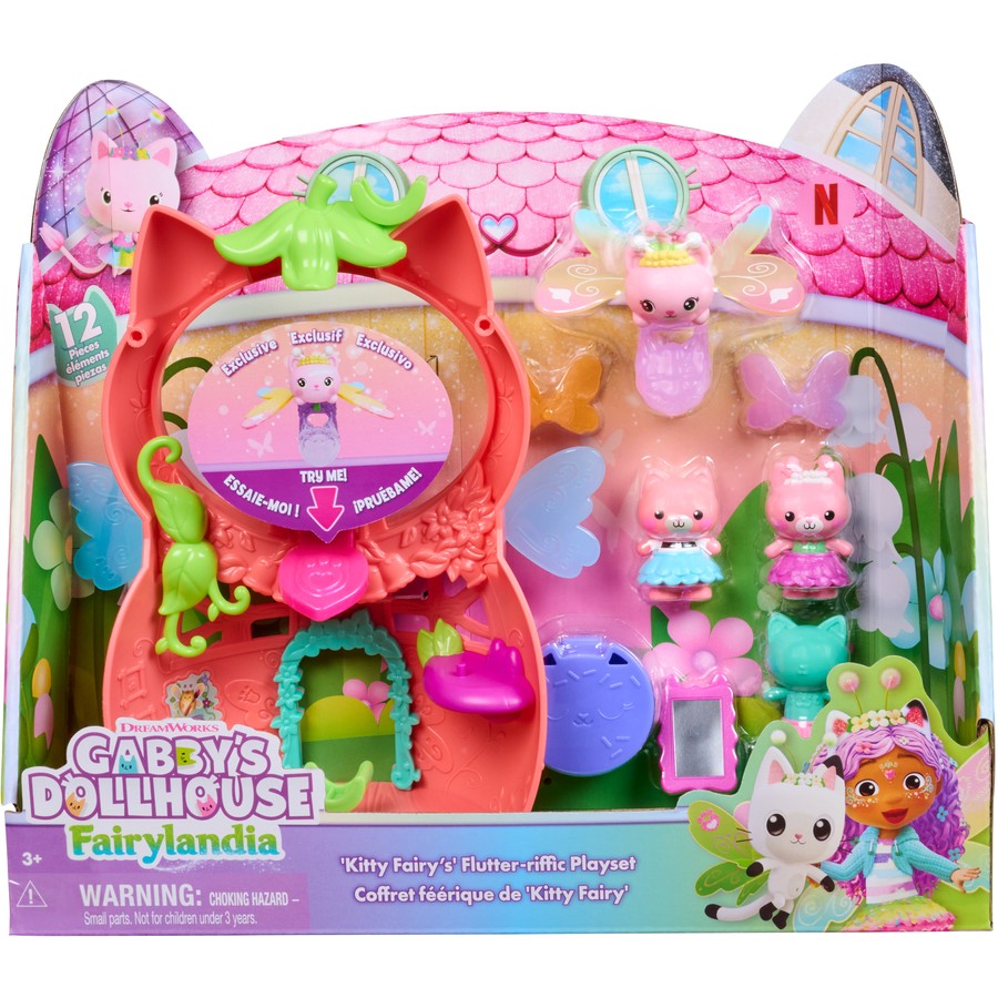 Gabby's Dollhouse Fairylandia 'Kitty Fairy's' Flutter-riffic Playset