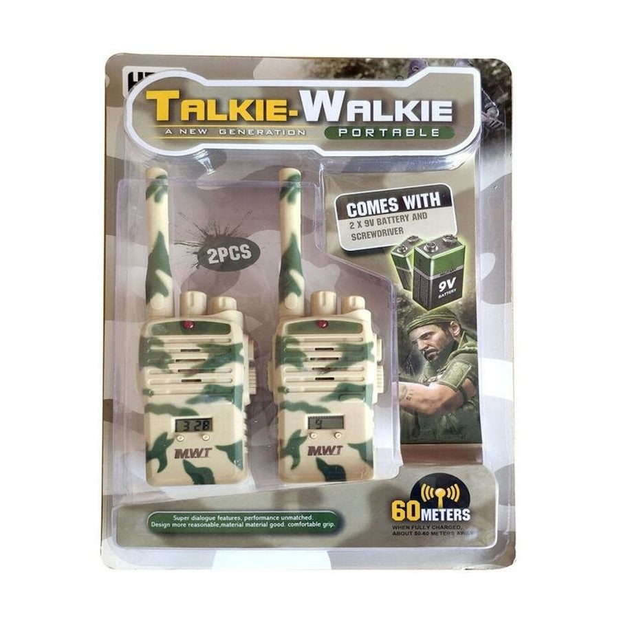 A New Generation Camouflage Walkie Talkie Assorted includes 2 x 9V batteries