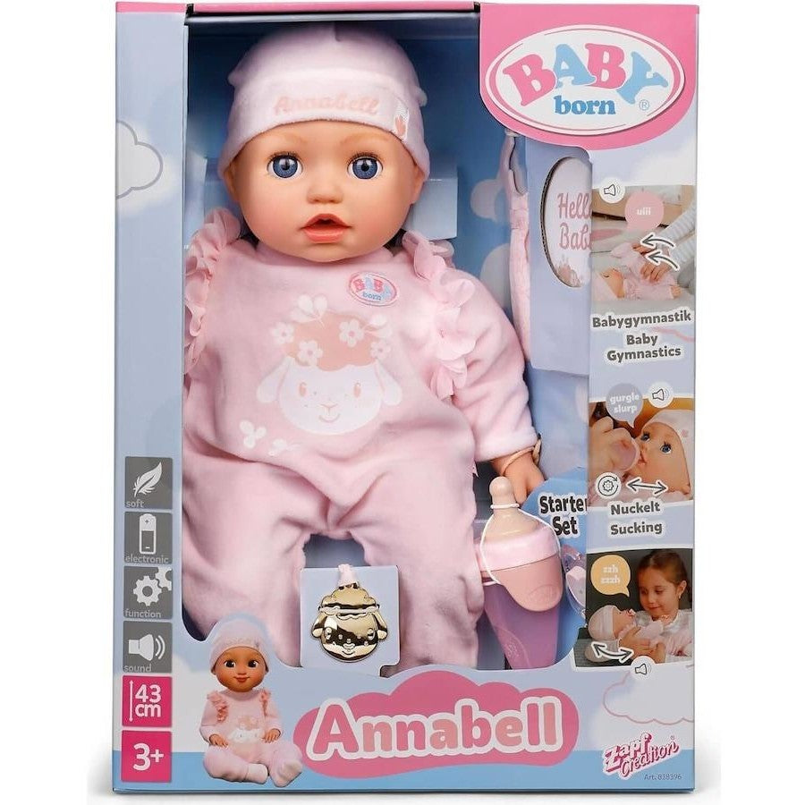 Baby Born 43cm Doll Annabell req 3 x AA batteries