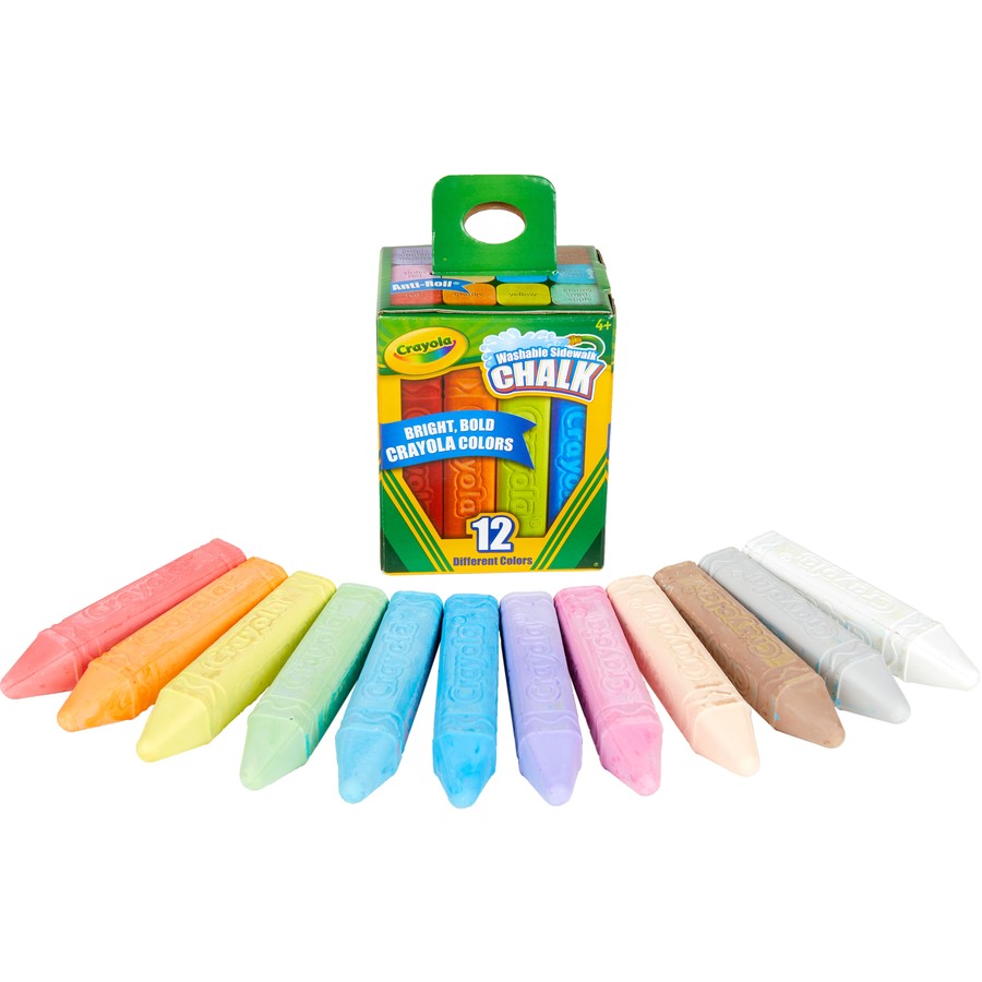 Crayola Washable Sidewalk Chalk 12Pk