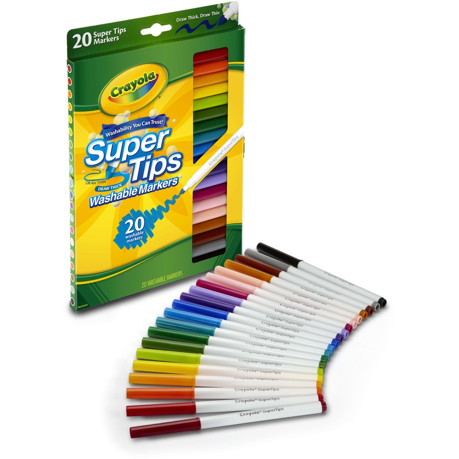 Crayola Super Tips Washable Markers 20 pack