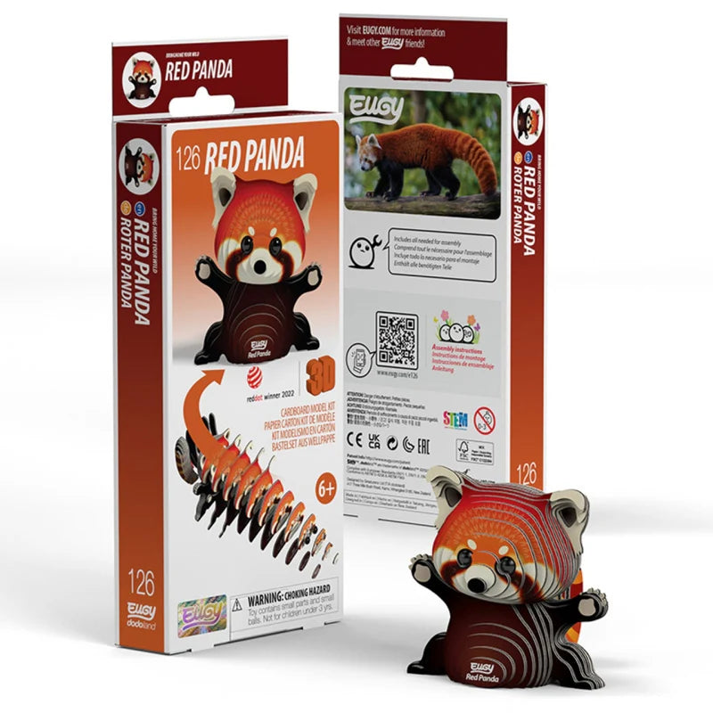 Eugy Cardboard Model Kit Red Panda