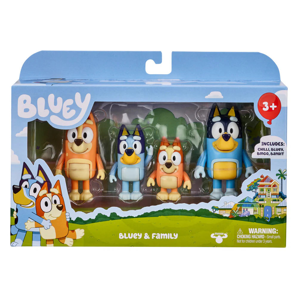 Bluey &amp; Family Figurines 4 pack Original