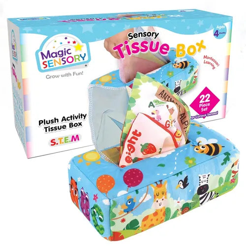Magic Sensory Plush Activity Tissue Box