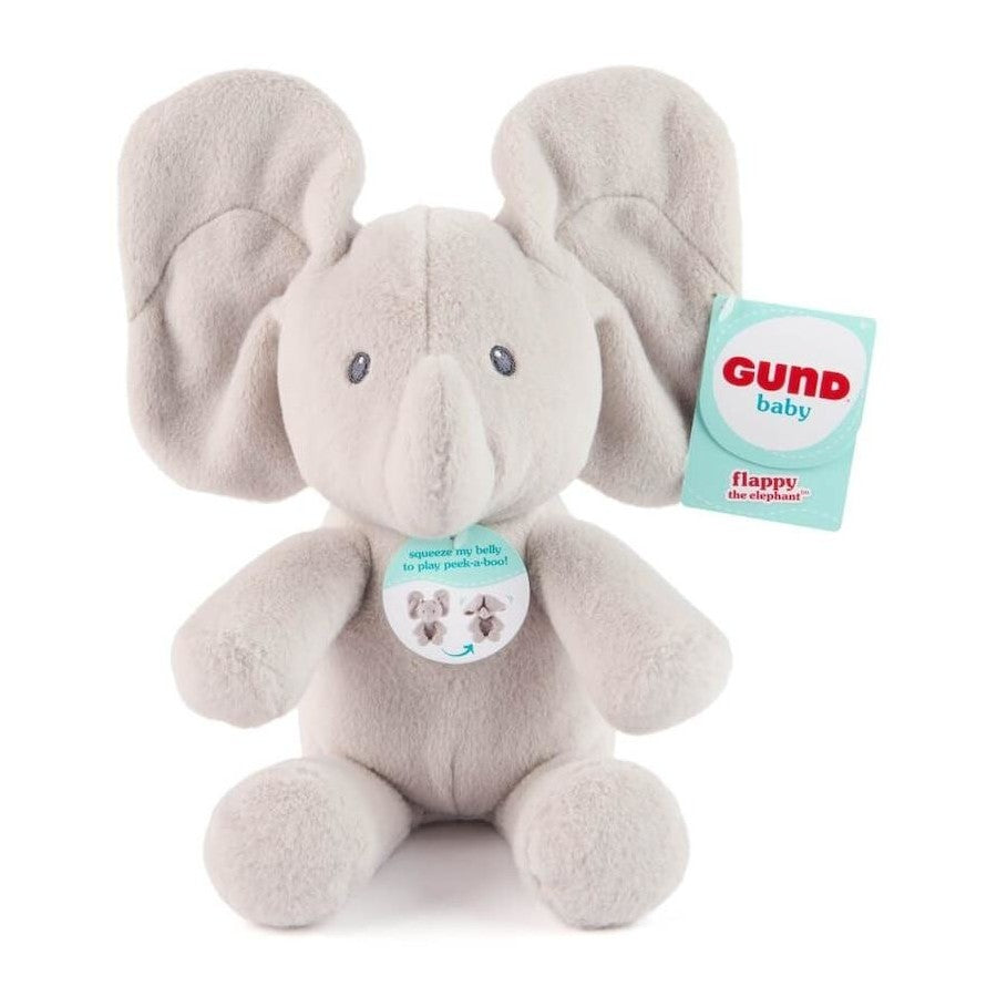 GUND BABY Flappy Elephant Handheld Peek A Boo Plush