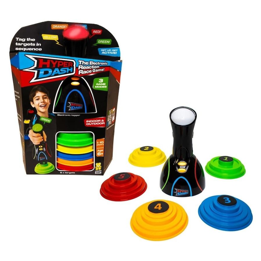 Hyper Dash Electronic Reaction Race Game - Req 3 AA Batteries