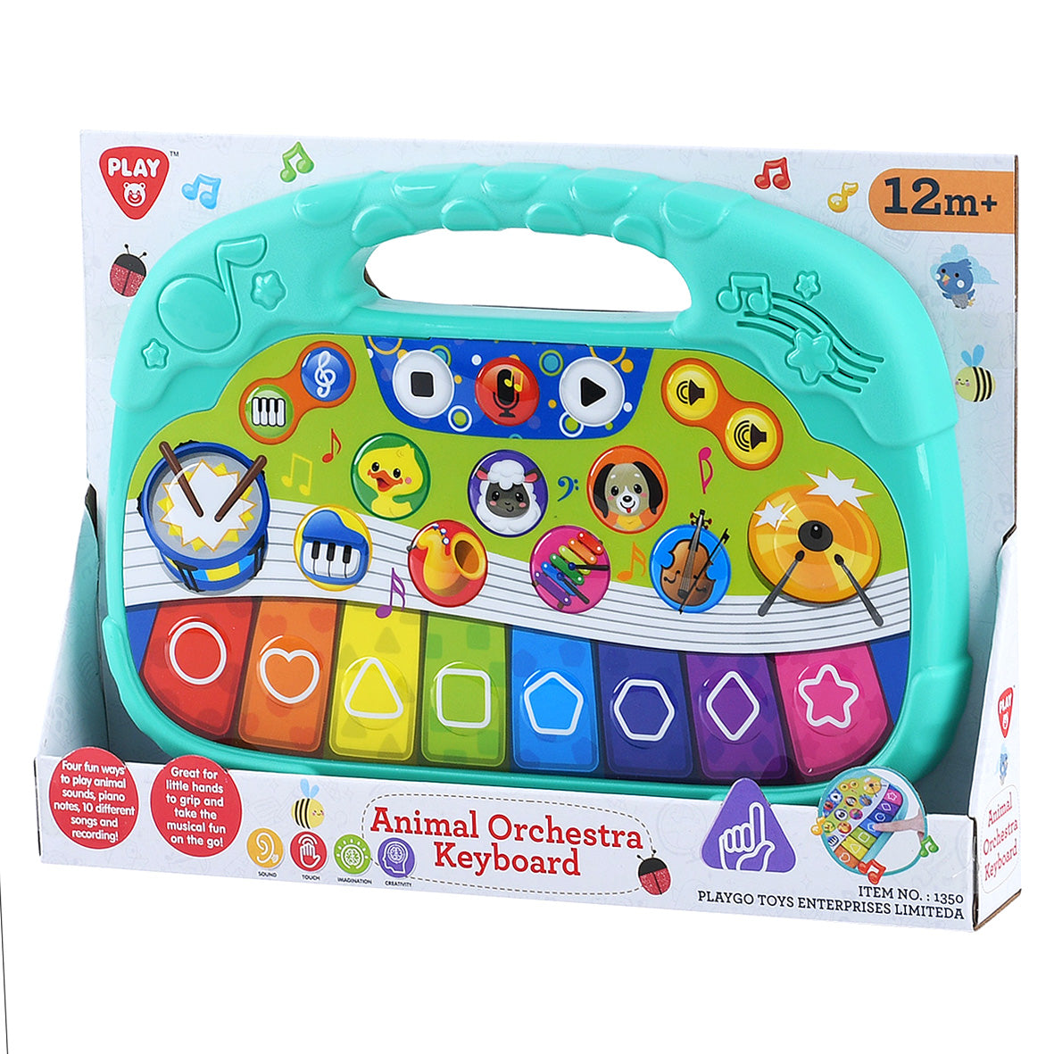 PLAYGO TOYS ENT. LTD. Animal Orchestra Keyboard B/O Included 2AAA