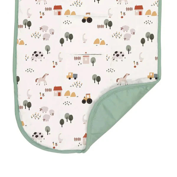 All4Ella Pram Liner Reversible / Water Resistant - COUNTRY FARM