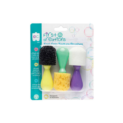 First Creations Easi-Grip Texture Brushes Set of 3