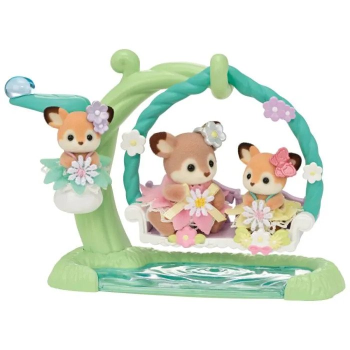 SF5801 Deer Babies Floral Swing Set