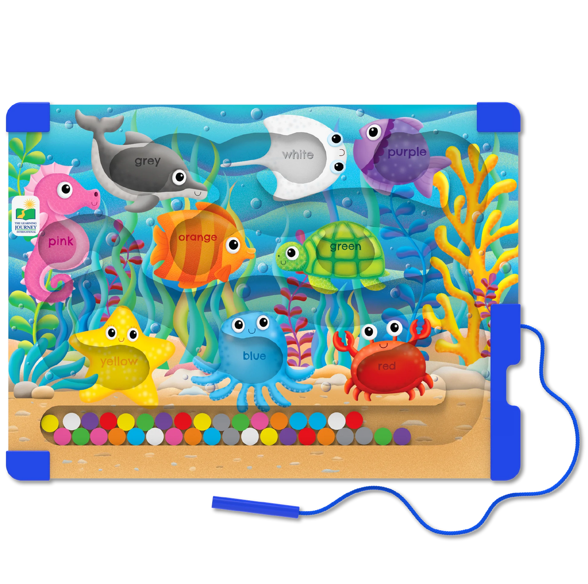 Sort &amp; Learn Wooden Magnetic Puzzle - COLOURS