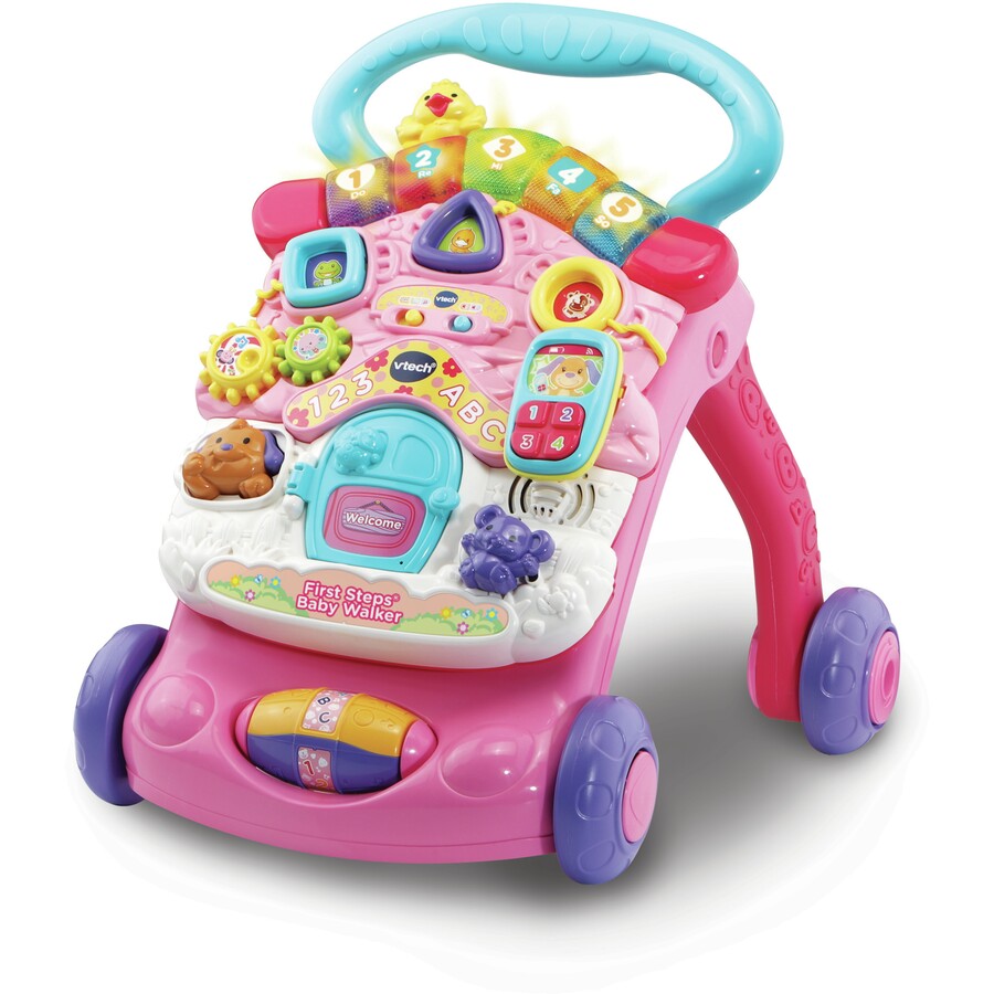 Vtech First Steps Baby Walker Pink NEW Req 2 AA Batteries
