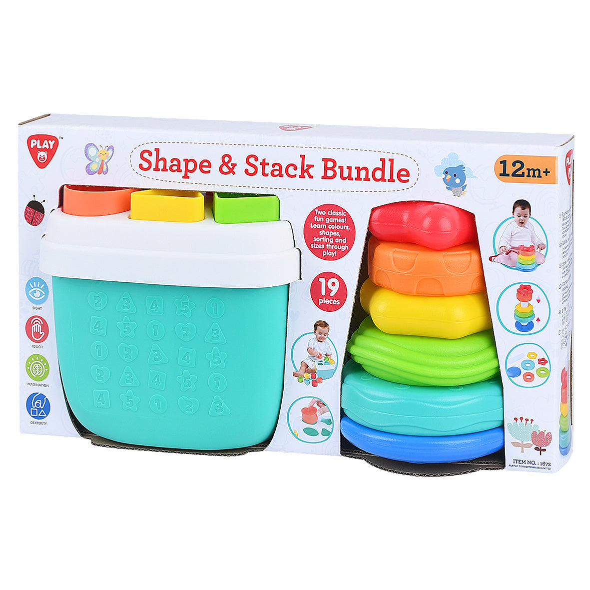 PLAYGO TOYS ENT. LTD. Shape and Stack Bundle 19pcs