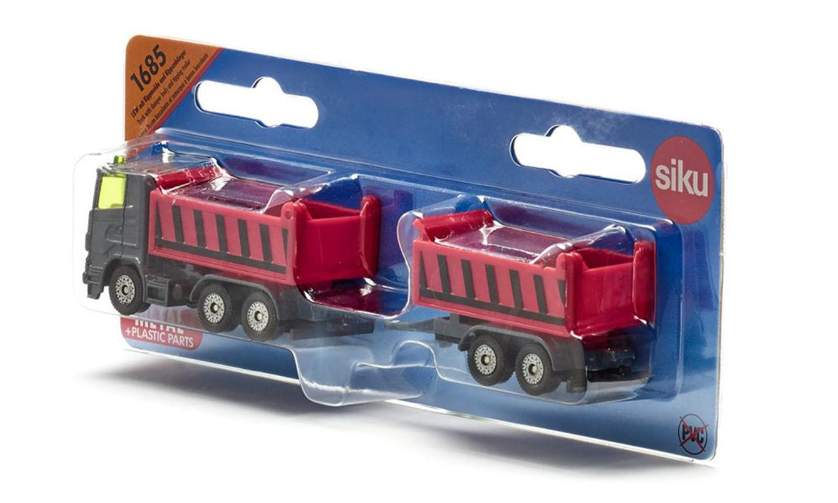 Siku 1685 Truck with Dumper Body and Tipping Trailer