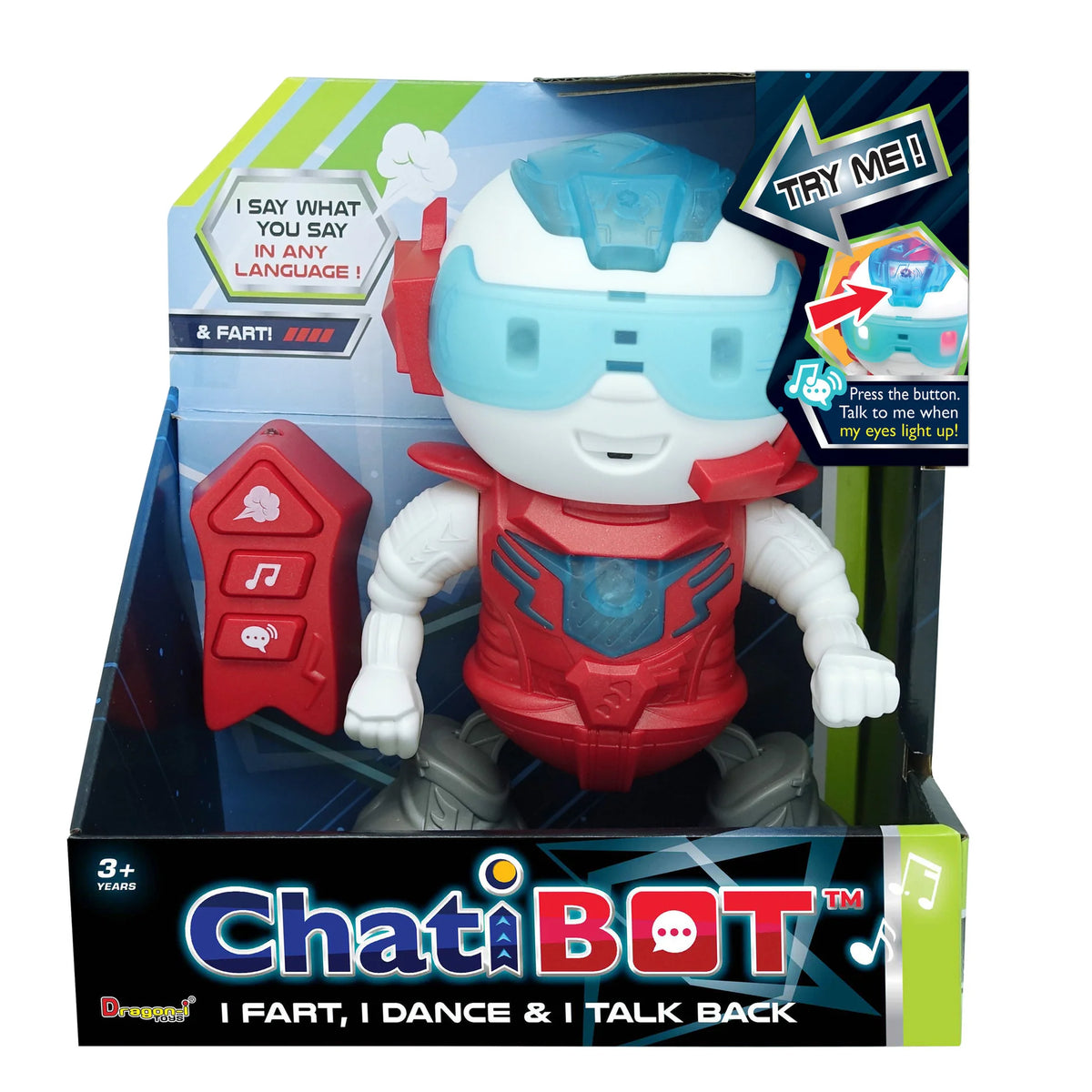 Chatibot - Talk Back Robot Asstd Cols Demo Batt Incl.