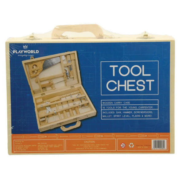 Playworld 15Pc `Real` Wooden Tool Set