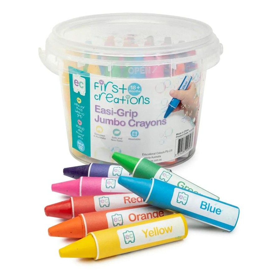 First Creations Easi-Grip Jumbo Crayons 32pk