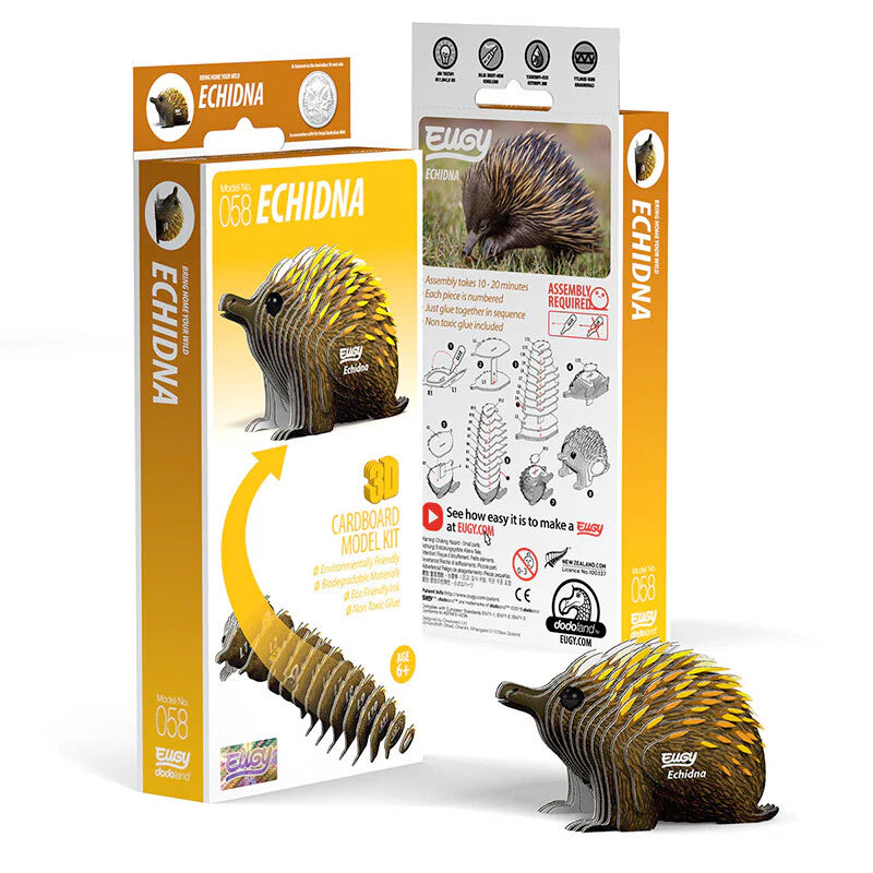 Eugy Cardboard Model Kit Echidna