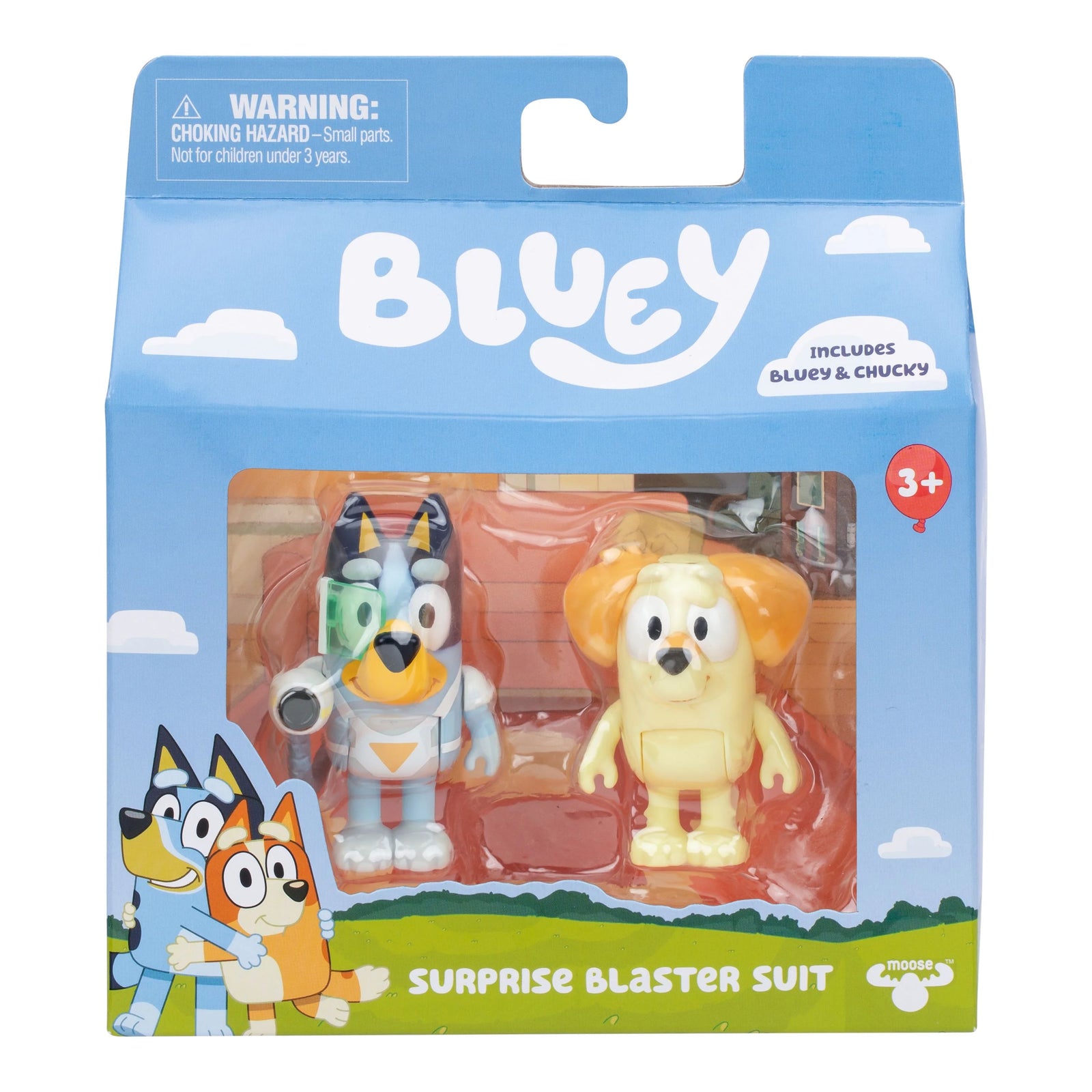 Bluey S12 Surprise Blaster Suit 2PK Bluey & Chucky