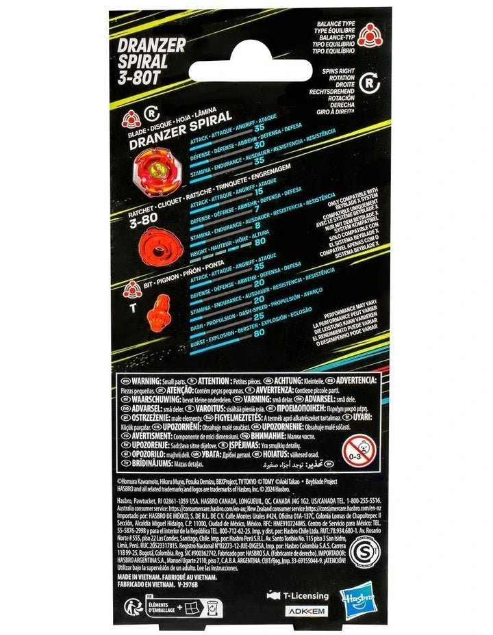 Beyblade X Single Top: Dranzer Spiral 3-80T