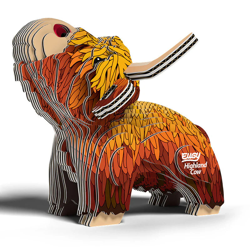 Eugy Cardboard Model Kit Highland Cow