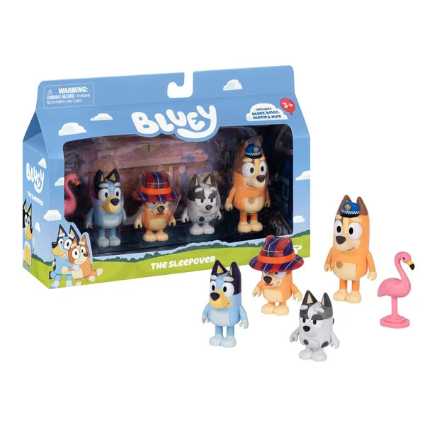 Bluey &amp; Family Figurines 4 pack S15 The Sleepover