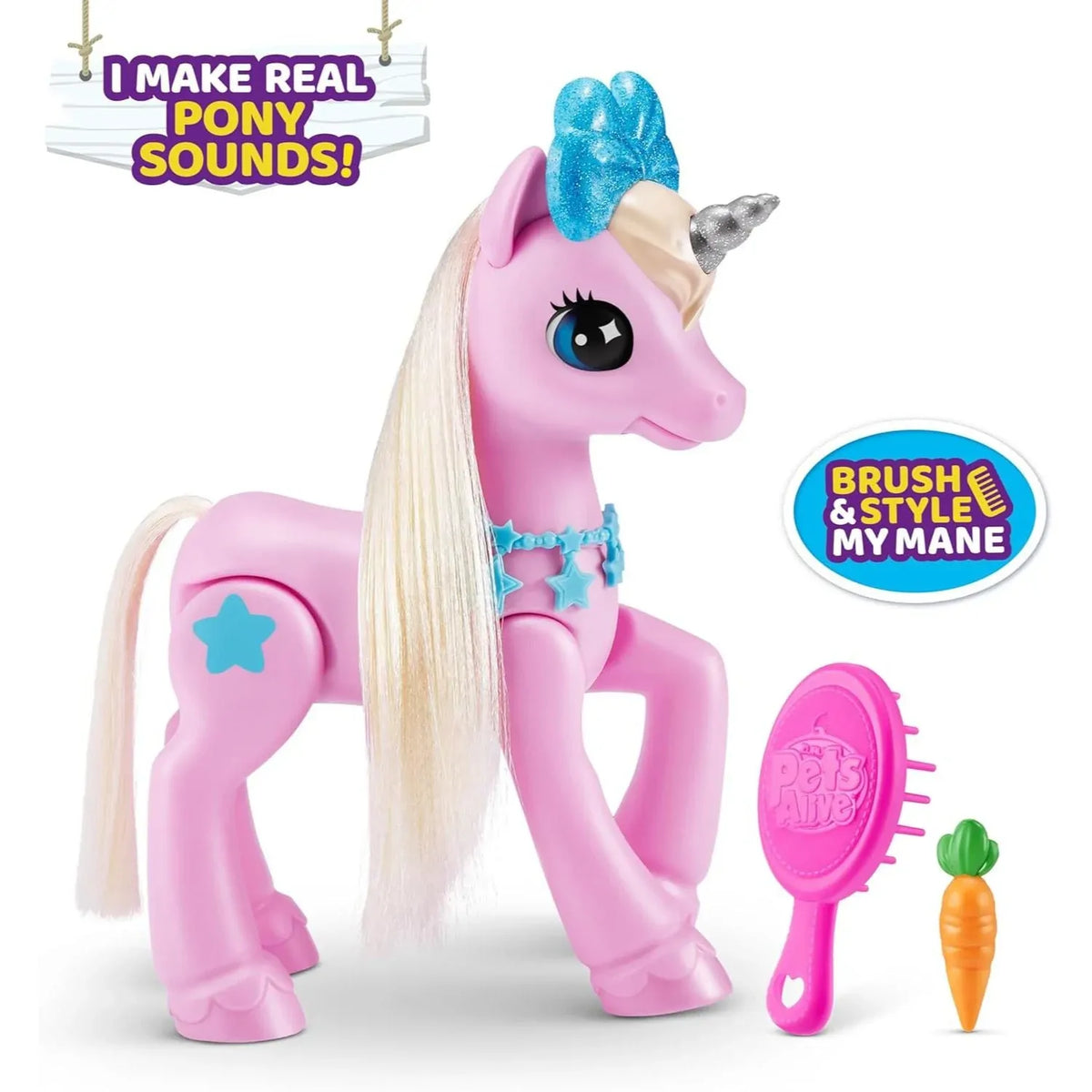 Zuru Pet's Alive My Magical Unicorn &amp; Stable Playset Req 3 AAA Batteries