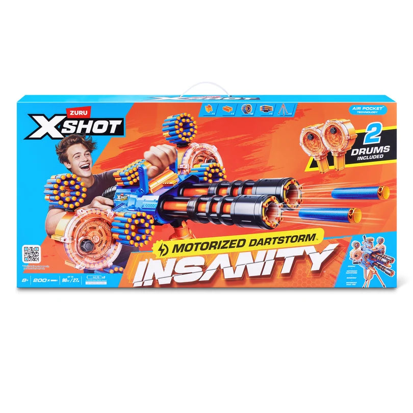 Zuru Xshot Insanity Motorised Dartstorm inc 200 Darts