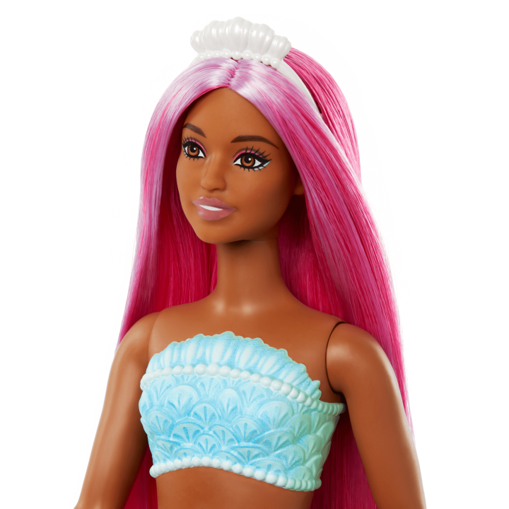 Barbie Mermaid Pink Purple Hair and Orange Tail
