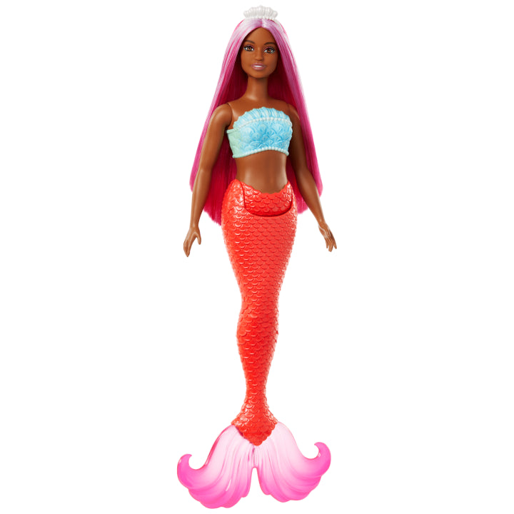 Barbie Mermaid Pink Purple Hair and Orange Tail