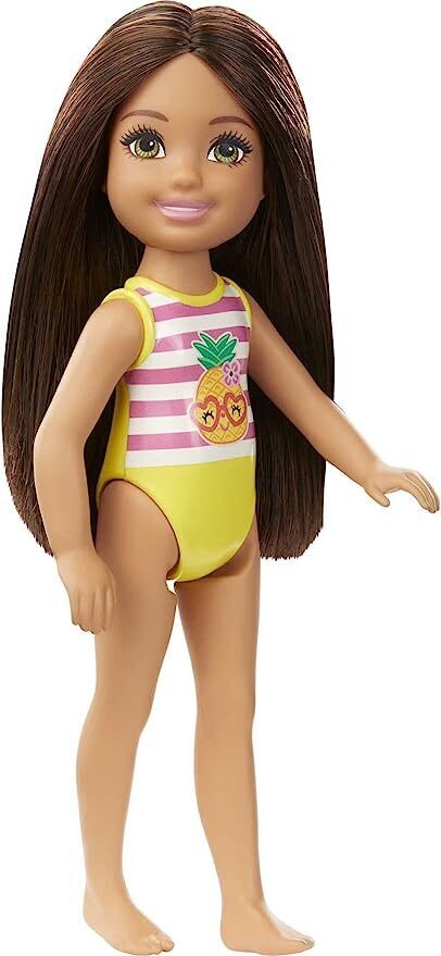 Barbie Chelsea Beach Doll Pineapple on Swimsuit