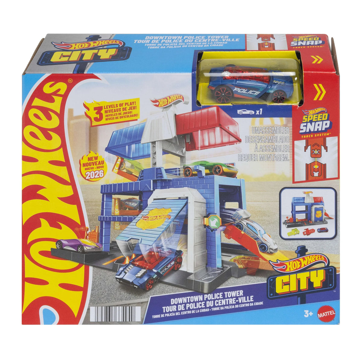Hot Wheels City Down Town Police Tower Playset