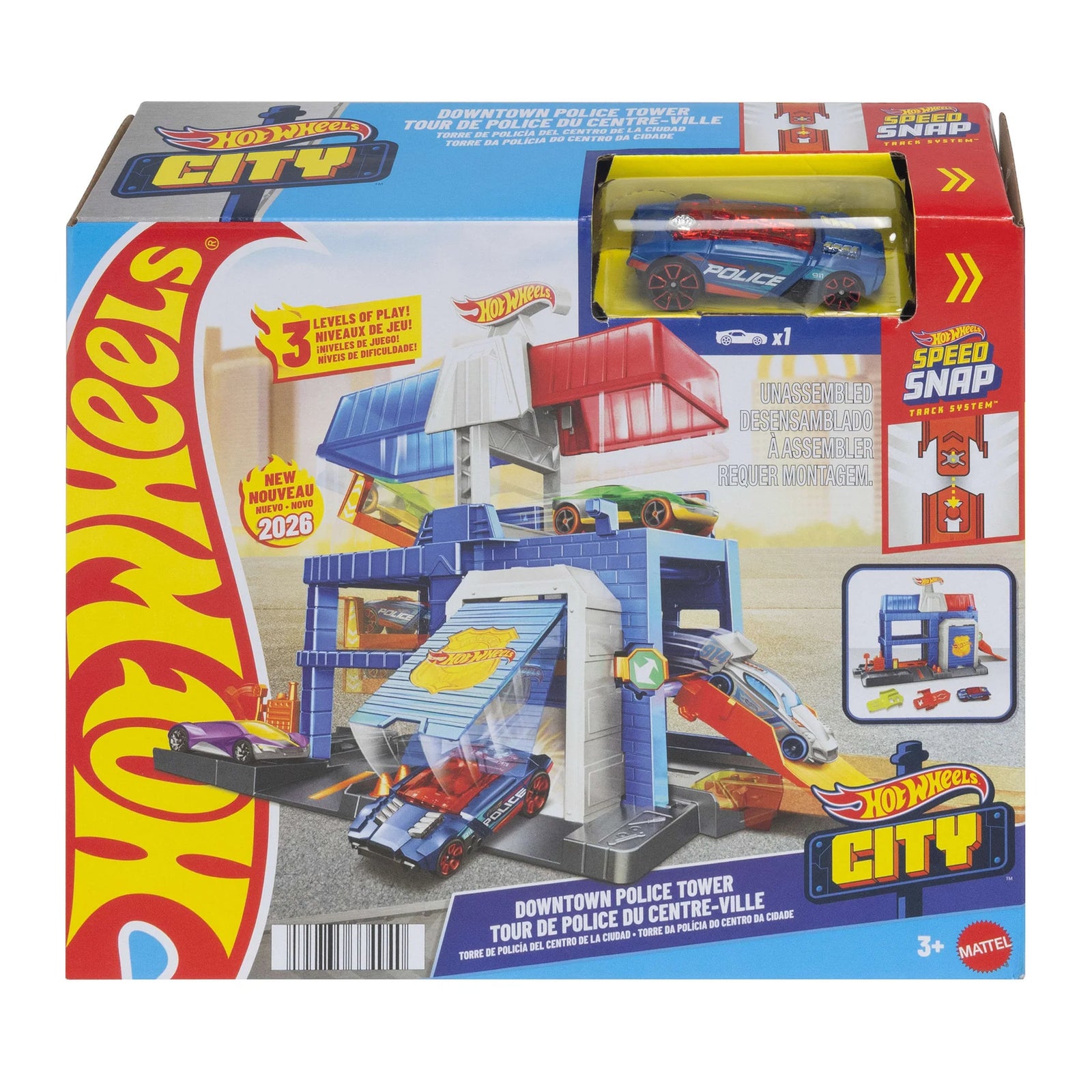 Hot Wheels City Down Town Police Tower Playset