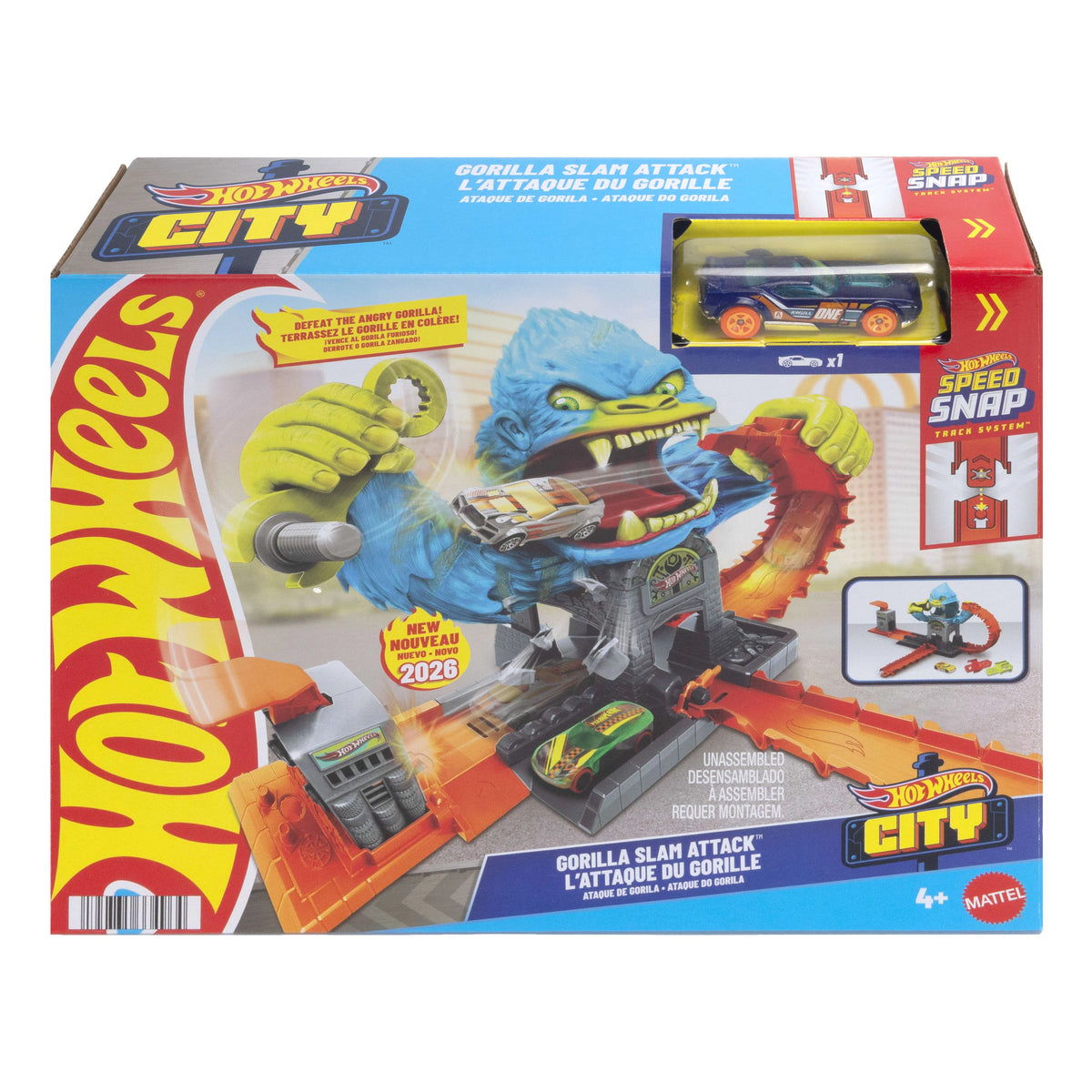 Hot Wheels City Nemesis Gorilla Slam Attack Playset