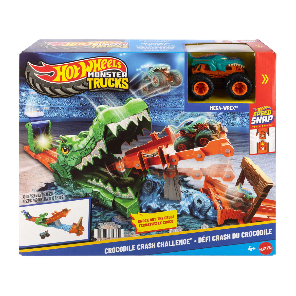 Hot Wheels Monster Trucks Crocodile Crash Challenge Playset