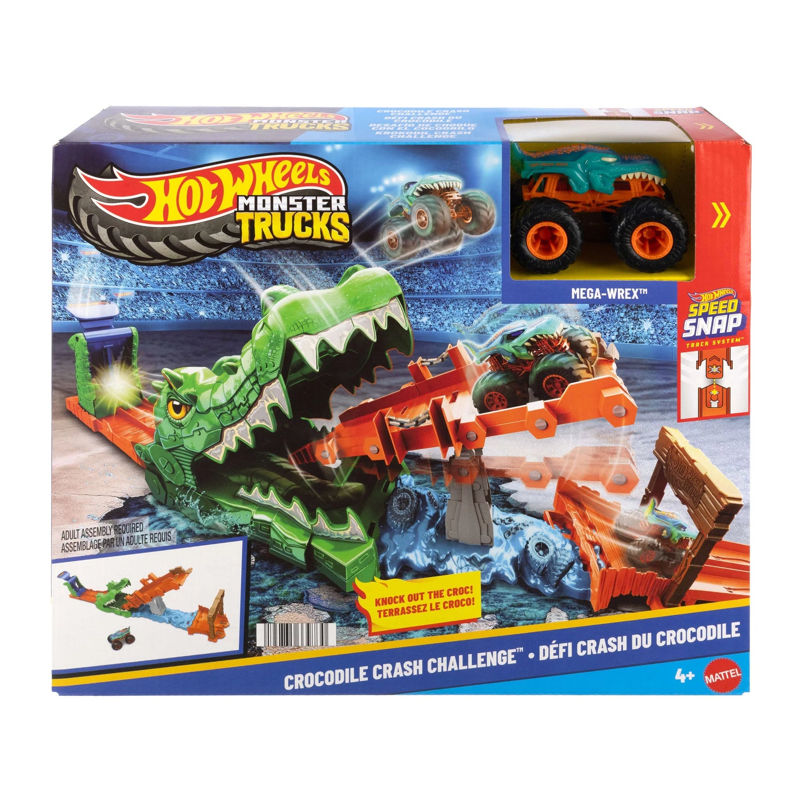 Hot Wheels Monster Trucks Crocodile Crash Challenge Playset