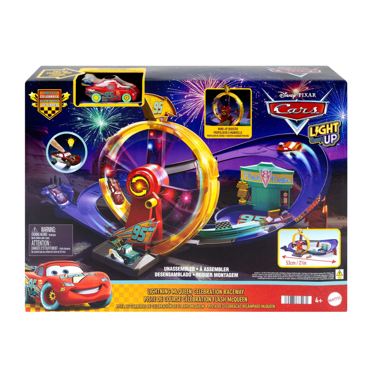 Disney Cars Light Up Lightning McQueen Celebration Raceway