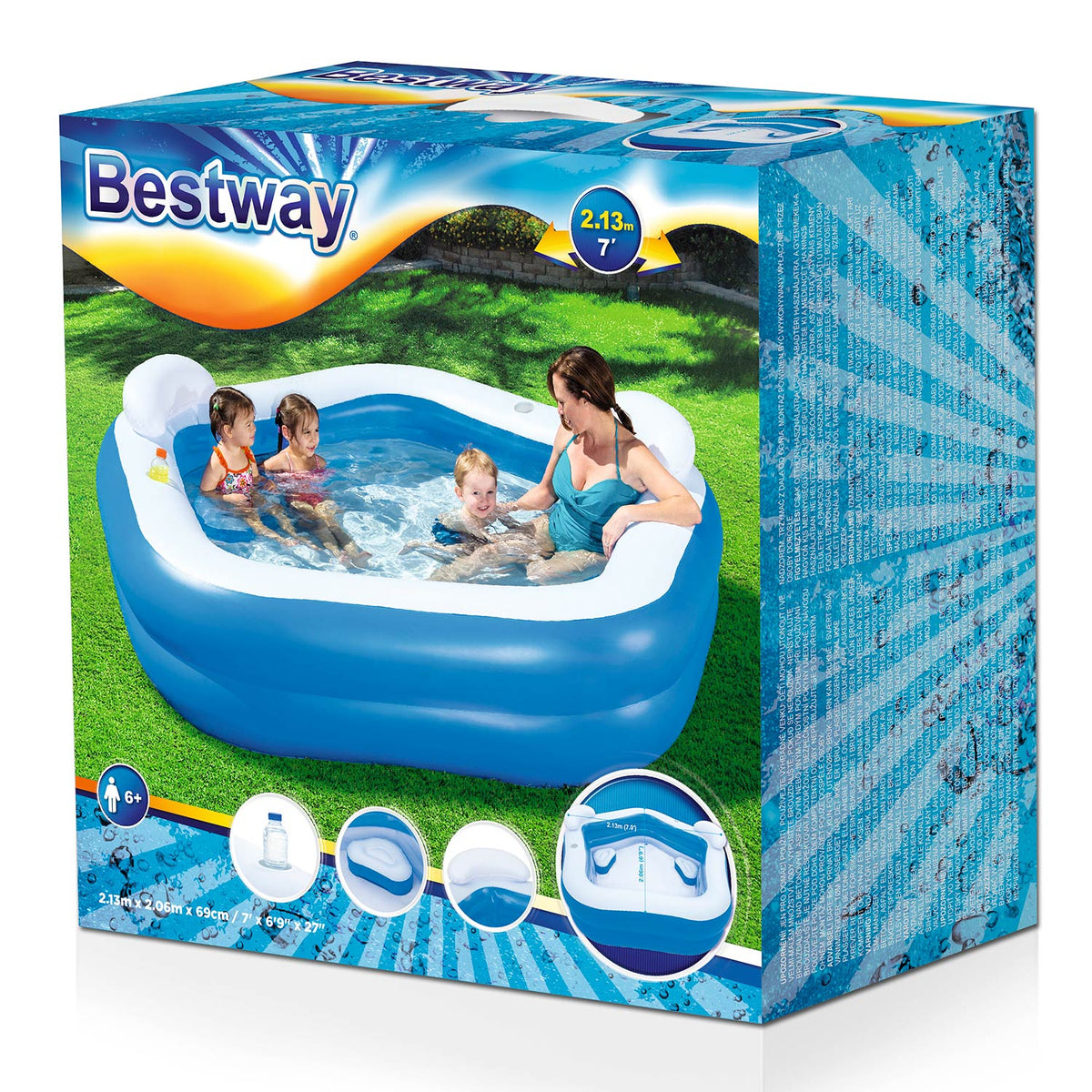 Bestway Backyard Oasis Family Pool with Seats 2.13m ( 7ft )