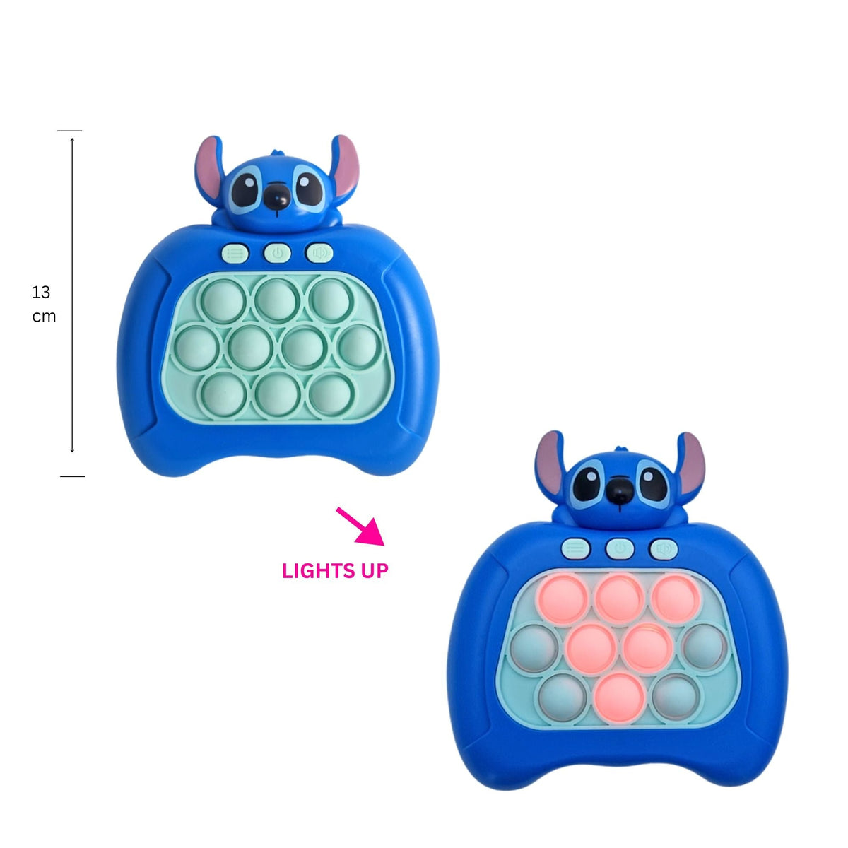 Pop Push Game Assorted Characters Req 3 AAA Batteries