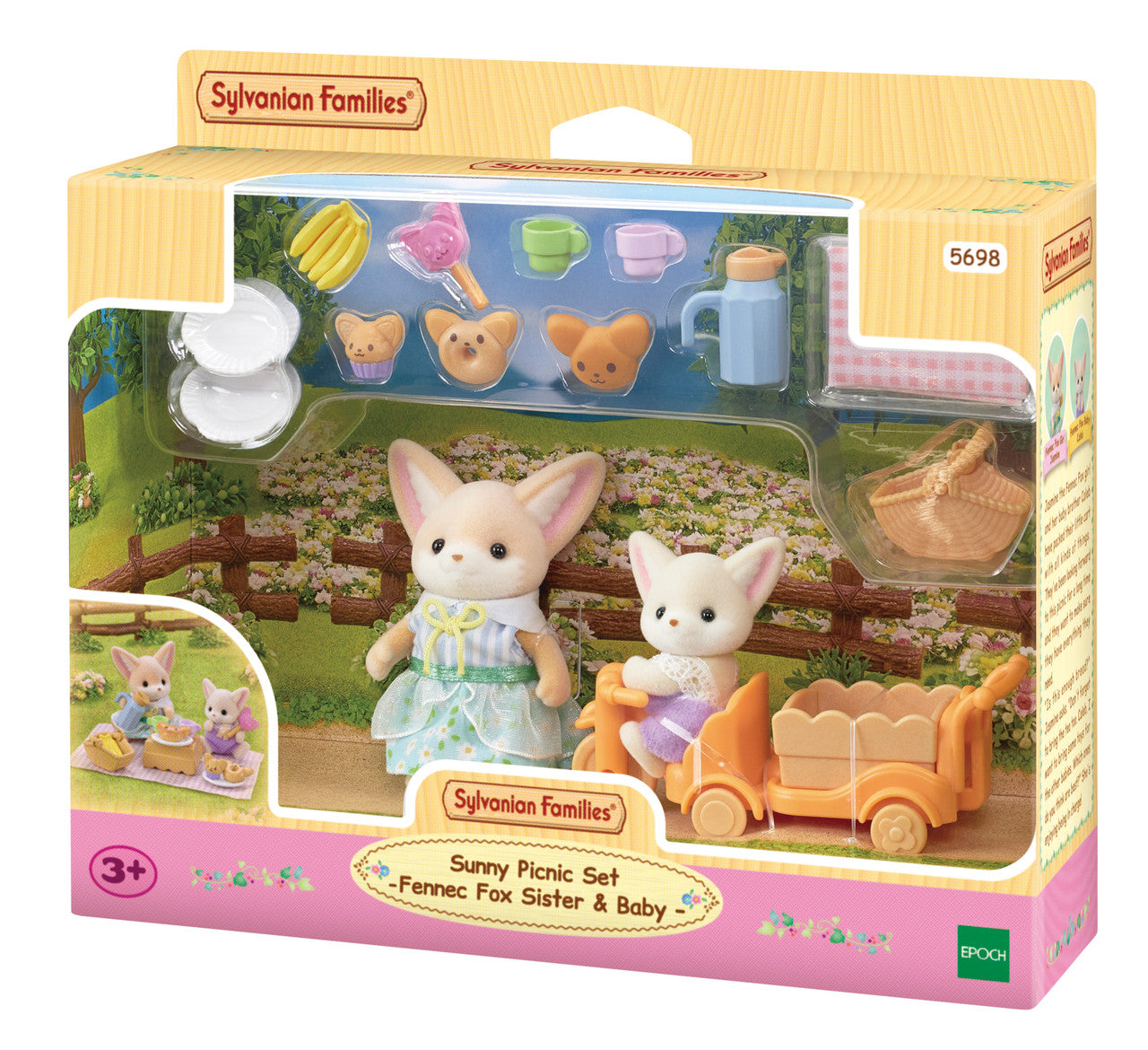 SF5698 Sunny Picnic Set Fennec Fox Sister and Baby