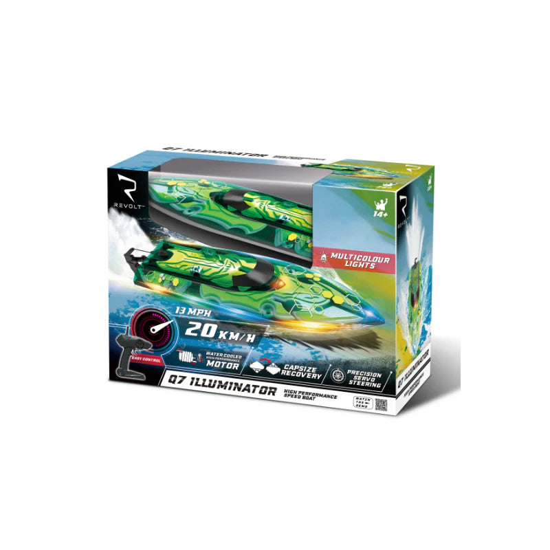 Revolt Q7 Illuminator High Performance R/C Speed Boat req 4 x AA batteries