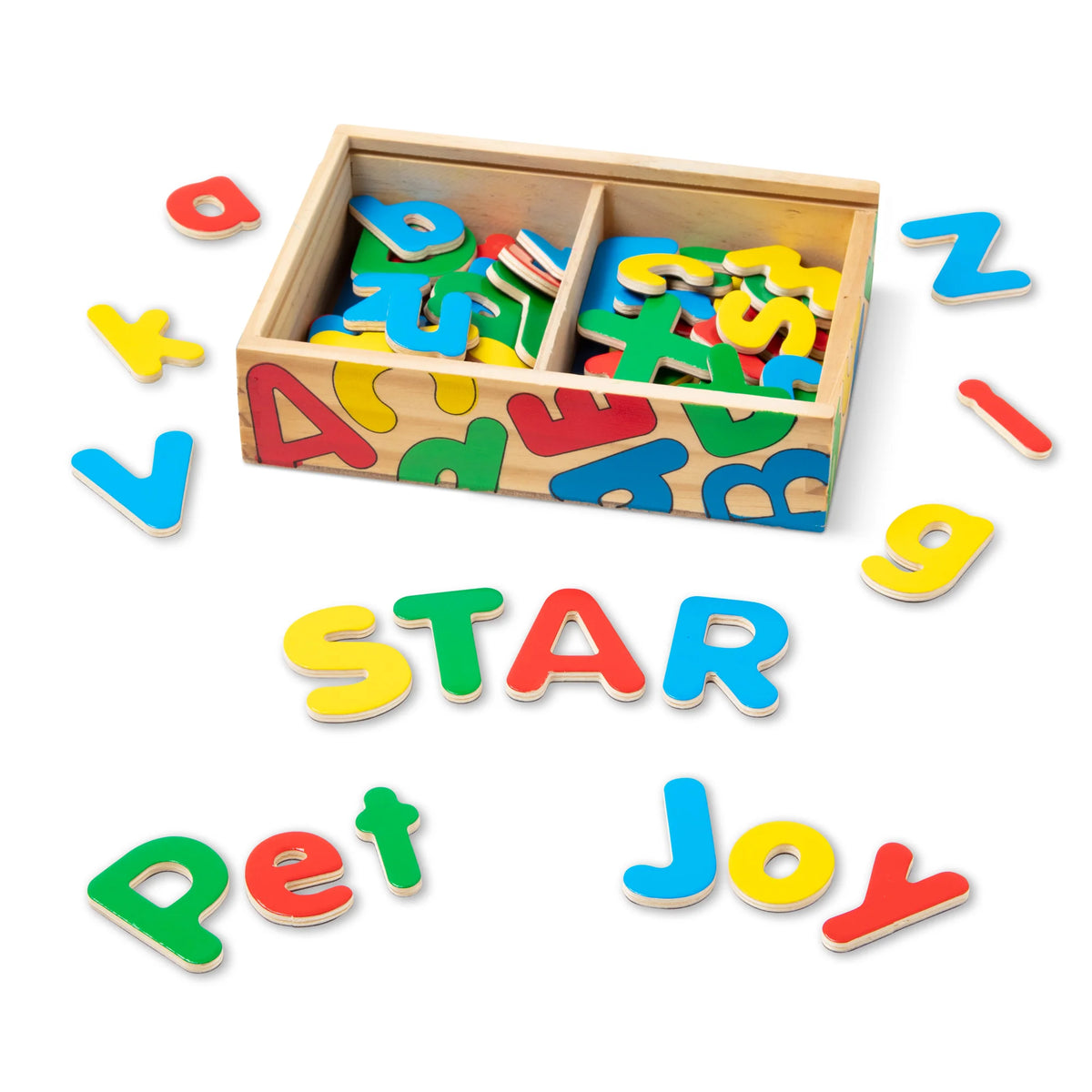 M&amp;D 448 Magnetic Wooden Alphabet 52Pce
